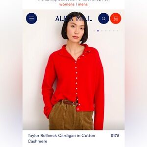 Alex Mill Taylor Rollneck Cardigan
